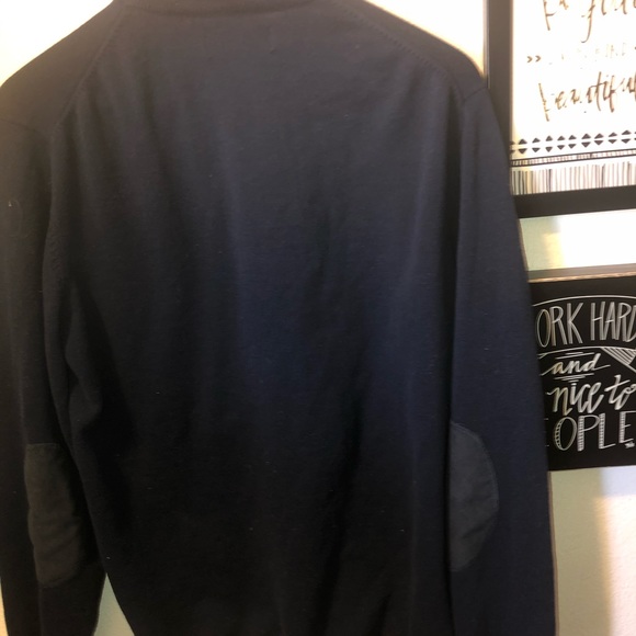 Men’s blue zippered cardigan - Picture 5 of 6